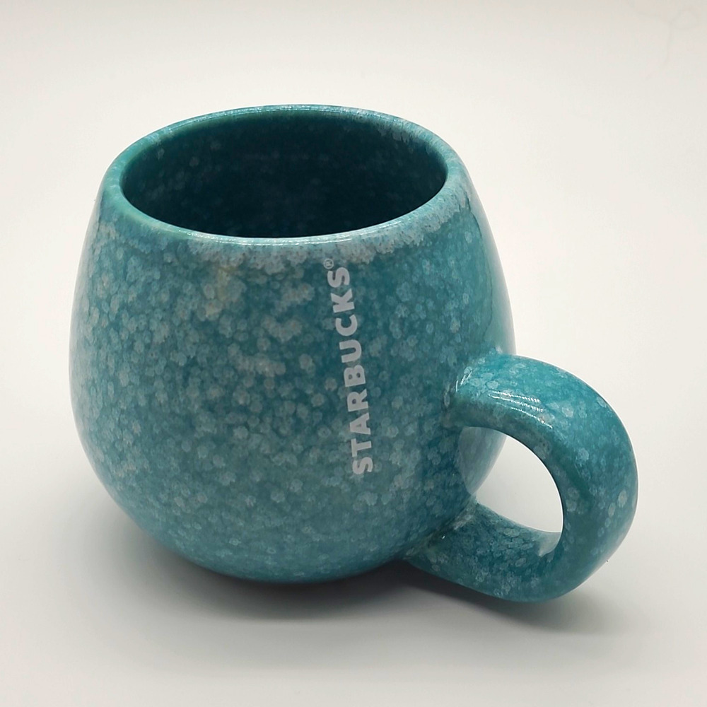 Starbuck Azorenblau Limited Edition Mug Teal Blue Glaze Round Ceramic Coffee Cup